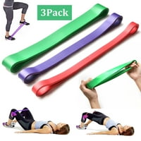 Kole Imports 3-Pc Resistance Band Set with 3 Tension Levels 